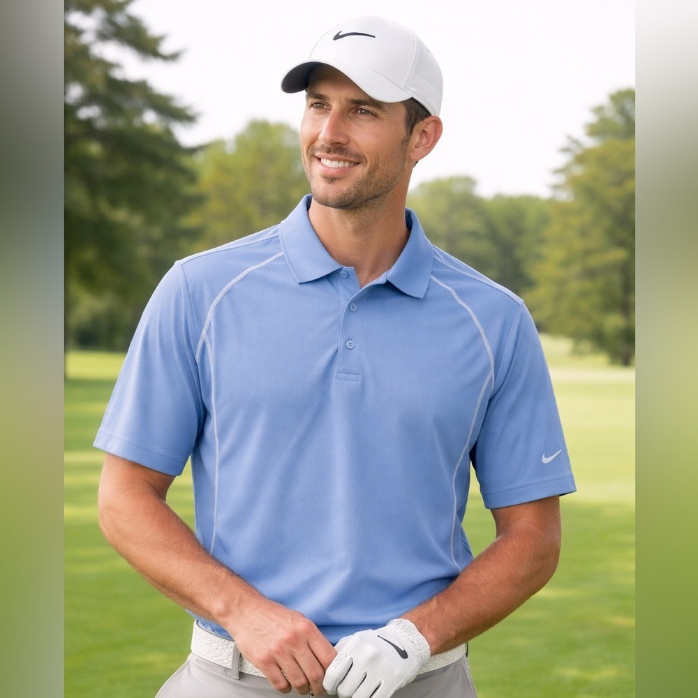 Nike Golf Dri-Fit Performance Polo Blue Large
